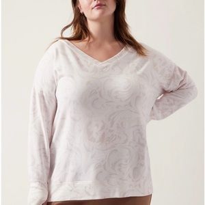 Athleta Coaster Luxe V-Neck Sweatshirt, XS